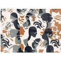 Warren Reed - Designer Abstract Grey Brown Silhouette Glass Chopping Board