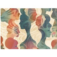 Warren Reed - Designer Coloured Silhouette Glass Chopping Board in Green