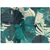 Warren Reed - Designer Tropical Green Leaves Glass Chopping Board