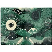 Warren Reed - Designer Abstract Green Moon Glass Chopping Board