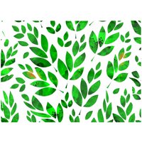 Warren Reed - Designer Watercolor Abstract Leaves Glass Chopping Board in Green