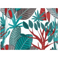 Warren Reed - Designer Jungle Exotic Summer Tropical Leaves Glass Chopping Board in Green