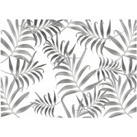 Warren Reed - Designer Hawaiian Style Palm Leaves Glass Chopping Board in Grey