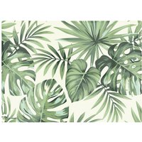 Warren Reed - Designer Exotic Palm Leaves Glass Chopping Board in Green