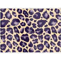 Warren Reed - Designer Leopard Print Glass Chopping Board in Purple