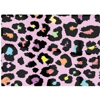 Warren Reed - Designer Pink Leopard Print Glass Chopping Board