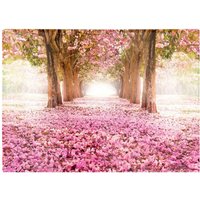 Warren Reed - Designer Pink Flower Tree Tunnel Glass Chopping Board