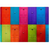 Warren Reed - Designer Colourful English Doors Chopping Board in Red