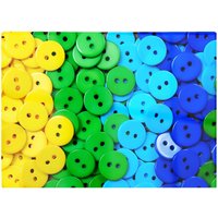 Warren Reed - Designer Colourful Buttons Glass Chopping Board in Green
