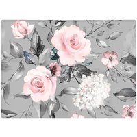 Warren Reed - Designer Dusty Pink Roses Glass Chopping Board