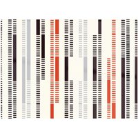 Warren Reed - Designer Dashed Stroke Pattern Glass Chopping Board in Red