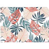 Warren Reed - Designer Tropical Leaf Pattern Glass Chopping Board in Green