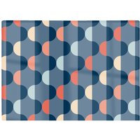 Warren Reed - Designer Geometric Pattern Glass Chopping Board in Blue