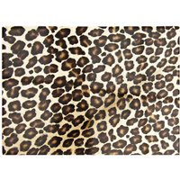 Warren Reed - Designer Leopard Hide Print Glass Chopping Board in Brown