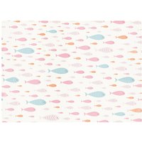 Warren Reed - Designer Hand Drawn Swimming Fish Glass Chopping Board in Pink
