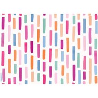 Warren Reed - Designer Vertical Abstract Brush Pattern Glass Chopping Board in Pink