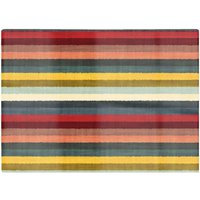Warren Reed - Designer Multicolour Striped Brish Pattern Glass Chopping Board in Green