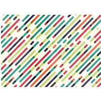 Warren Reed - Designer Coloured Diagonal Abstract Pattern Glass Chopping Board in Green