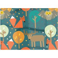 Warren Reed - Designer Wild Nightlife Glass Chopping Board in Green
