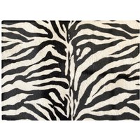Warren Reed - Designer White Tiger Print Glass Chopping Board in Black