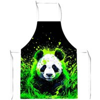 Warren Reed - Designer Green Splashart Panda Face Junior Apron