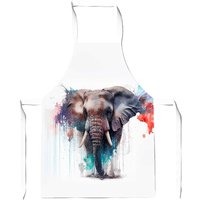 Warren Reed - Designer Elephant Splashart Apron in Yellow
