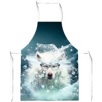 Warren Reed - Designer White Wolf With Glasses Splashart Junior Apron