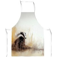 Warren Reed - Designer Badger Watercolour Junior Apron in Brown