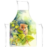 Warren Reed - Designer Dormouse Watercolour Apron in Brown