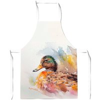 Warren Reed - Designer Mallard Watercolour Apron in Brown