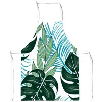 Warren Reed - Designer Tropical Pattern With Bright Plants & Flowers Apron in Green