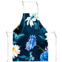 Warren Reed - Designer Poppy Flowers With Chamomile, Leaves, Cornflowers On Dark Blue Junior Apron