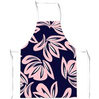 Warren Reed - Designer Pink Navy Floral Botanical Pattern Junior Apron