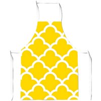 Warren Reed - Designer Geometric Yellow Quatrefoil Wave Junior Apron