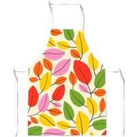 Warren Reed - Designer Autumn Leaves Apron in Red