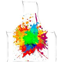 Warren Reed - Designer Paint Splash Junior Apron in Green