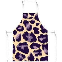 Warren Reed - Designer Leopard Print Junior Apron in Purple