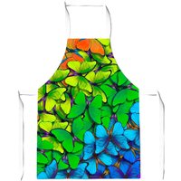 Warren Reed - Designer Multicoloured Butterfly Pattern Apron in Green