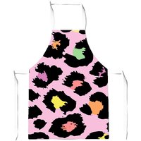 Warren Reed - Designer Pink Leopard Print Apron