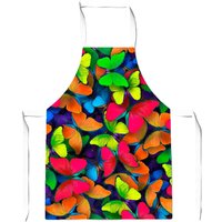 Warren Reed - Designer Rainbow Butterflies Junior Apron in Red