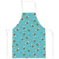 Warren Reed - Designer Hand Drawn Busy Bees Junior Apron in Blue