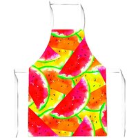 Warren Reed - Designer Melon Print Apron in Red