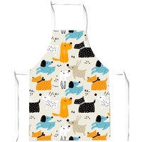 Warren Reed - Designer Hand Drawn Dogs Apron in Brown