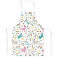 Warren Reed - Designer Unicorn & Rainbows Apron in Blue