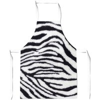 Warren Reed - Designer Zebra Texture Pattern Junior Apron in Grey