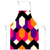 Warren Reed - Designer Coloured Abstract Pattern Junior Apron in Red
