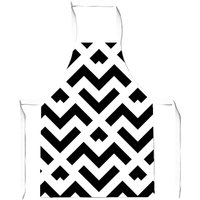 Warren Reed - Designer Black & White Abstract Pattern Junior Apron