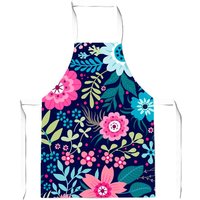 Warren Reed - Designer Cute Colourful Flower Pattern Junior Apron in Blue