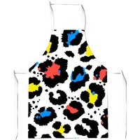 Warren Reed - Designer Coloured Leopard Print Junior Apron in Blue