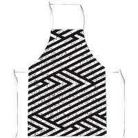 Warren Reed - Designer Oblique Black Grunge Pattern Apron